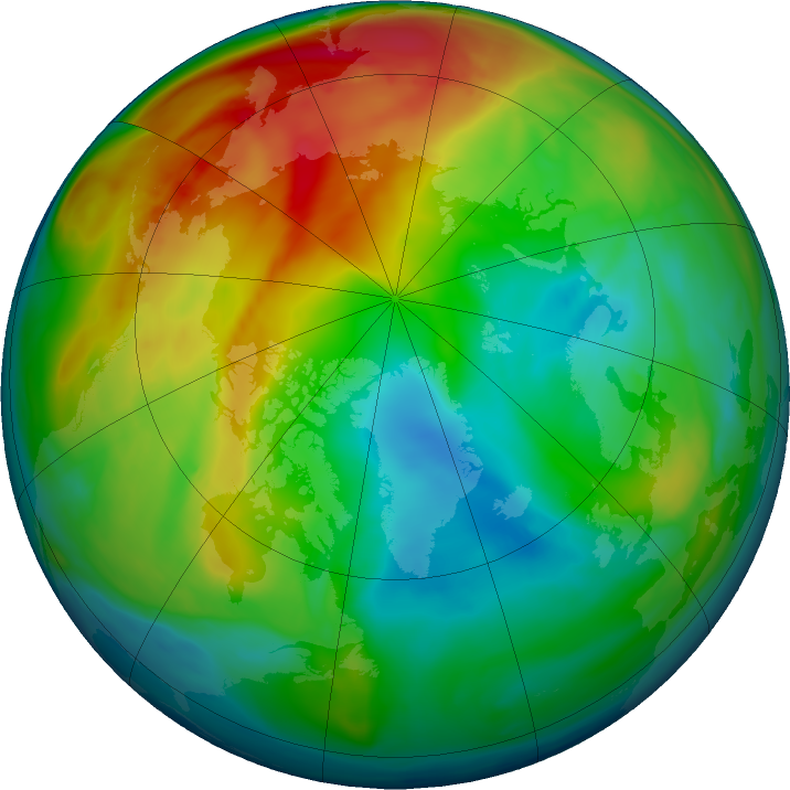 Arctic ozone map for 30 December 2020
